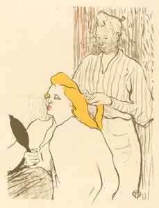 A Fodrász - Program a Théâtre Libre számára alkotó: Henri de Toulouse Lautrec