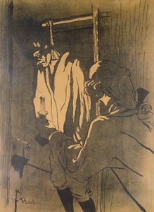 The Hanging, egy poszter, amely a Calas-ügy egy epizódját illusztrálja A. Siegel „Les Drames de Toulouse” című regénye alapján, 1892 (színes litográfia)