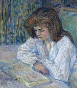 The Reader par Toulouse-Lautrec, Henri, de (1864-1901). Olaj, karton, mérete: 68x61 alkotó: Henri de Toulouse Lautrec