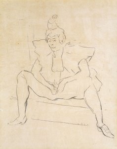 Az ülő bohóc; La Clownesse Assise alkotó: Henri de Toulouse Lautrec