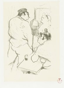 Két nő és férfi a bordélyházban La Terror de Grenelle alkotó: Henri de Toulouse Lautrec