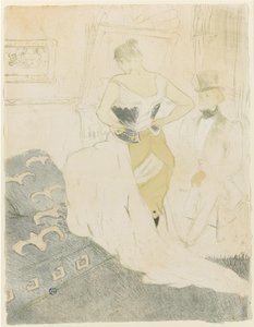 Fűzőjét igazgató nő, 1896 alkotó: Henri de Toulouse Lautrec