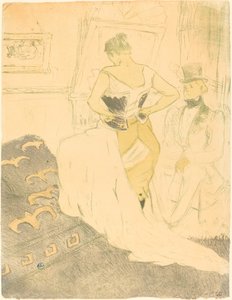 Nő fűzőben Femme en corset, 1896. alkotó: Henri de Toulouse Lautrec
