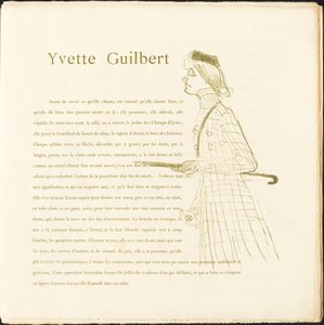 Yvette Guilbert alkotó: Henri de Toulouse Lautrec