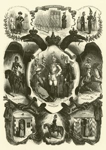 Az orosz hadsereg katonái és egyenruhái alkotó: Henri de after Montaut