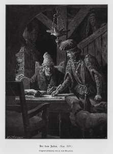 Zsidó pénzkölcsönző (metszet) alkotó: Henri van Muyden