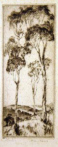 Gumifák (rézkarc) alkotó: Henri van Raalte