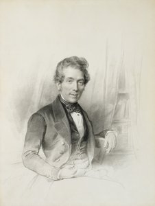 Louis Johannes Herckenrath texasi konzul portréja, 1843 (kréta, estompe, ceruza és akvarell)