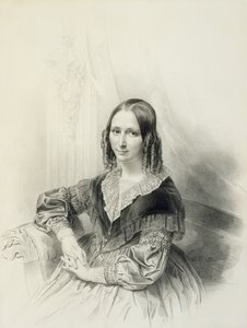 Suzanne Herckenrath portréja, 1843 (kréta, estompe, ceruza és akvarell)