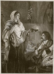 Florence Nightingale a Scutari Kórházban, illusztráció a „Cassell illusztrált Anglia történetéből” (szépia fotó)