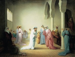 Érkezés a hárembe Konstantinápolyban, 1861