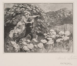 Illusztráció H. C. Andersenhez: "Hyldemother" alkotó: Henrik Arnold Hamilkar Sørensen
