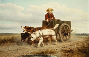A kutyakocsi, alkotó: Henriëtte Ronner Knip