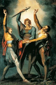 A három konföderáció a rutli eskü alatt alkotó: Johann Heinrich Füssli