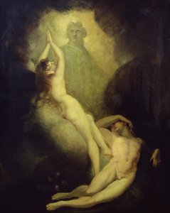 Éva teremtése Miltonból, az Elveszett Paradicsom VIII. (olaj, vászon)