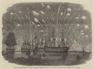 A Plymouth-i békemegemlékezés, a rakéták és a flotta általános megvilágítása a hangban alkotó: Henry A. Luscombe