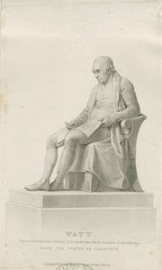 Handsworth – James Watt emlékműve: tűmetszet, és [?XIX. század] (nyomtatás) alkotó: Henry Adlard