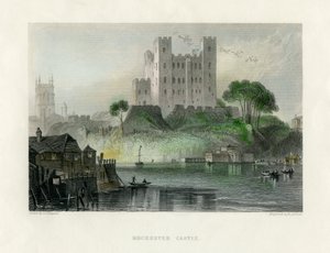 Rochester kastély, Kent, 19. század közepe.