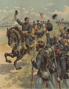 McClellan tábornok az antietami csatában, Maryland, amerikai polgárháború, 1862. szeptember 17.