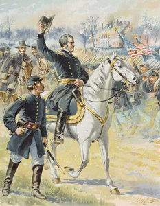 Hooker vezérőrnagy a Chancellorsville-i csatában, Virginia, 1863. május 3. alkotó: Henry Alexander Ogden