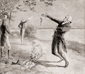 A Burr?-Hamilton párbaj 1804. július 11-én az 1905-ben megjelent Hazánk története című könyvből