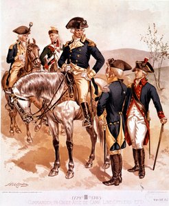Az amerikai kontinentális hadsereg főparancsnokának és tisztjeinek egyenruhája alkotó: Henry Alexander Ogden