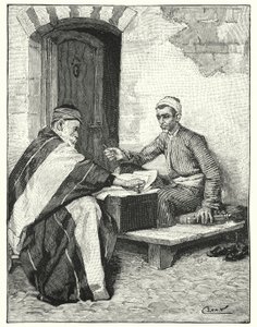 Egy keleti író egy levelet pecsétel (litho) alkotó: Henry Andrew Harper
