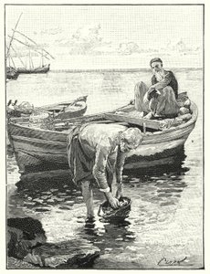Halászok a Tibériás-tengeren (litho) alkotó: Henry Andrew Harper