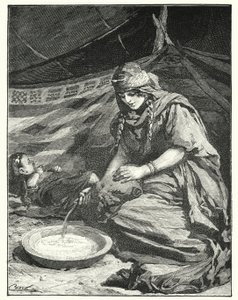 Beduin sátor belseje (litho) alkotó: Henry Andrew Harper