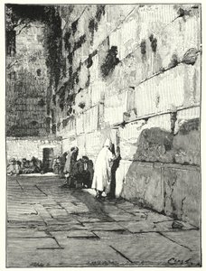 Zsidók siratóhelye, Jeruzsálem (litho) alkotó: Henry Andrew Harper