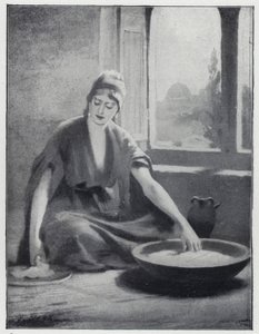 Kovászt tenni a lisztbe (litho) alkotó: Henry Andrew Harper