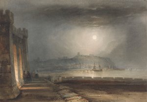Scarborough kikötő, Yorkshire - Holdfény