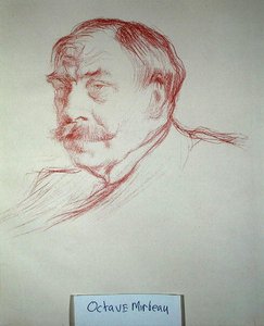 Octave Mirbeau (1848-1917) 1901 (piros kréta papíron)