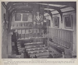 A Guildhall belseje, Canterbury, Kent (f/w fotó) alkotó: Henry Beauchamp Collis