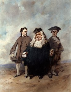 A bíró és a peres felek, 1866.