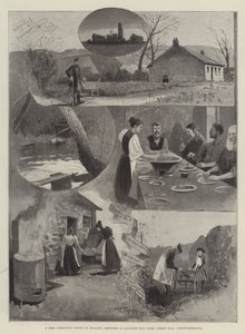 Egy szabad kommunista kolónia Angliában, Vázlatok a Clousden Hill Farmon, Forest Hall, Northumberland alkotó: Henry Charles Seppings Wright
