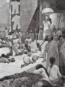 Ashur-nasir-pal és hadifoglyai (litográfia)