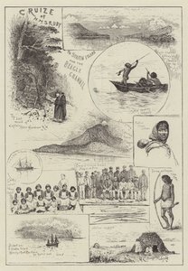 Hajóút a HMS Rubyval Staten Islandre és a Beagle-csatornára alkotó: Henry Charles Seppings Wright