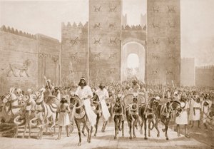 Cyrus belépése Babilonba, illusztráció a „Hutchinson