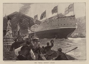 HMS Royal Arthur a tengeren (metszet) alkotó: Henry Charles Seppings Wright