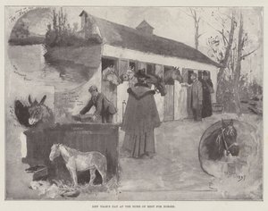 Újév napja a Lovak Pihenő Otthonában alkotó: Henry Charles Seppings Wright