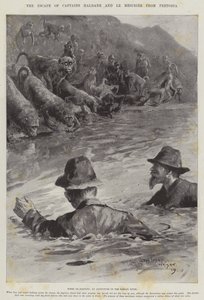 Haldane és Le Mesurier kapitányok menekülése Pretoriából alkotó: Henry Charles Seppings Wright