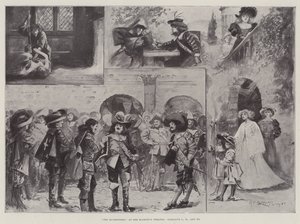 A testőrök, az Őfelsége Színházában, I., II. és III. színlapok alkotó: Henry Charles Seppings Wright