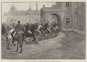 Sandringham királynője, a norfolki vadászat urai tisztelegnek Őfelségének alkotó: Henry Charles Seppings Wright