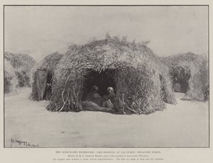A szomáliai expedíció, a Las Durie-i kórház, az elkülönítő kórtermek alkotó: Henry Charles Seppings Wright