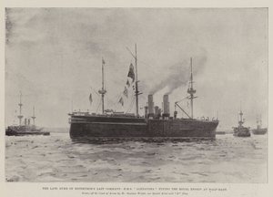 Edinburgh néhai hercegének utolsó parancsa, a HMS Alexandra a királyi zászlós félárbocnál repül alkotó: Henry Charles Seppings Wright