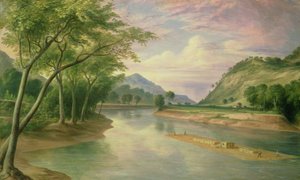 Ohio folyó Marietta közelében, 1855 alkotó: Henry Cheever Pratt