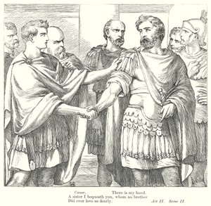 Antonius és Kleopátra (metszet) alkotó: Henry Courtney (after) Selous
