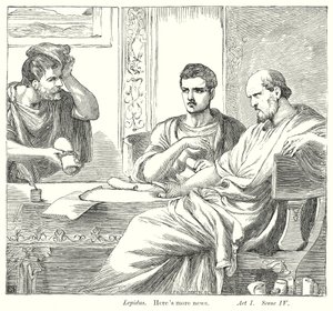 Antonius és Kleopátra (metszet) alkotó: Henry Courtney (after) Selous