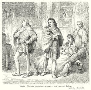 A veronai két úr (metszet) alkotó: Henry Courtney (after) Selous